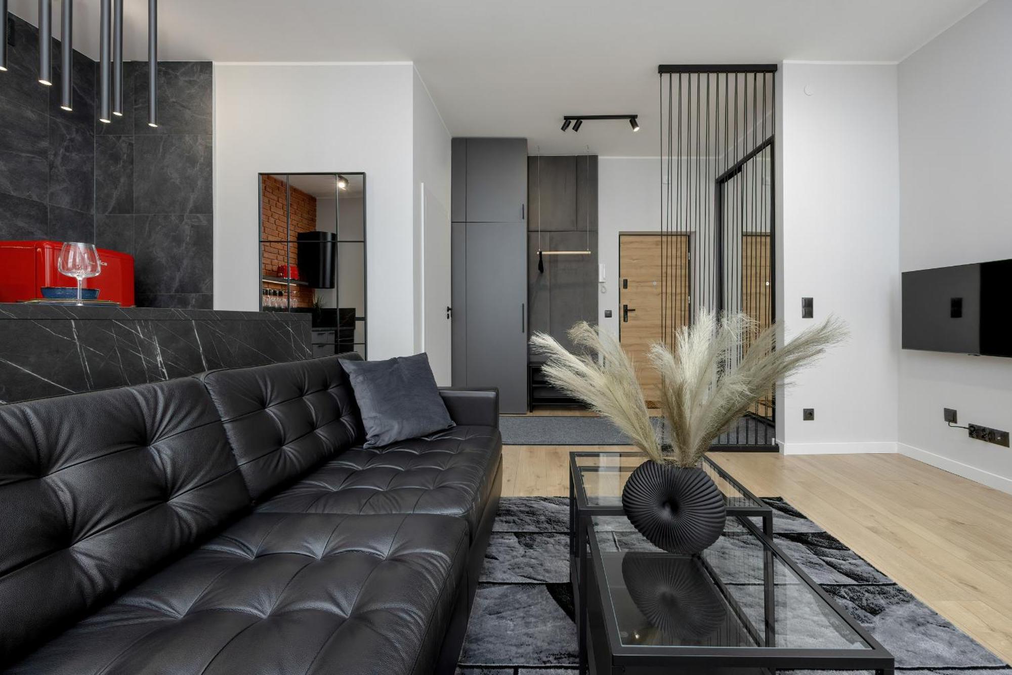 Exclusive Grey And Red Apartment In Warsaw Center By Noclegi Renters Экстерьер фото