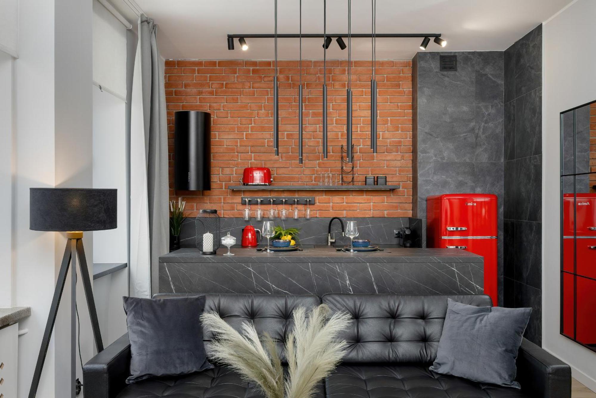 Exclusive Grey And Red Apartment In Warsaw Center By Noclegi Renters Экстерьер фото