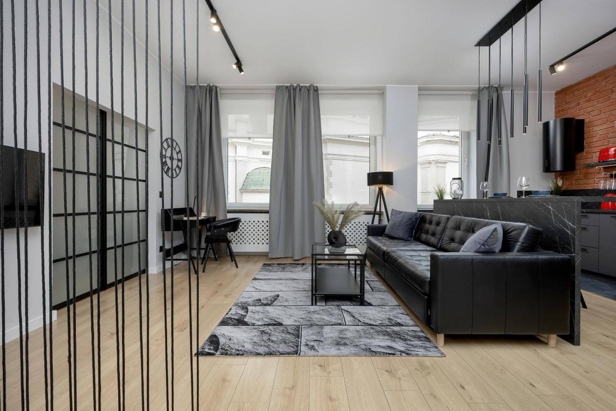 Exclusive Grey And Red Apartment In Warsaw Center By Noclegi Renters Экстерьер фото