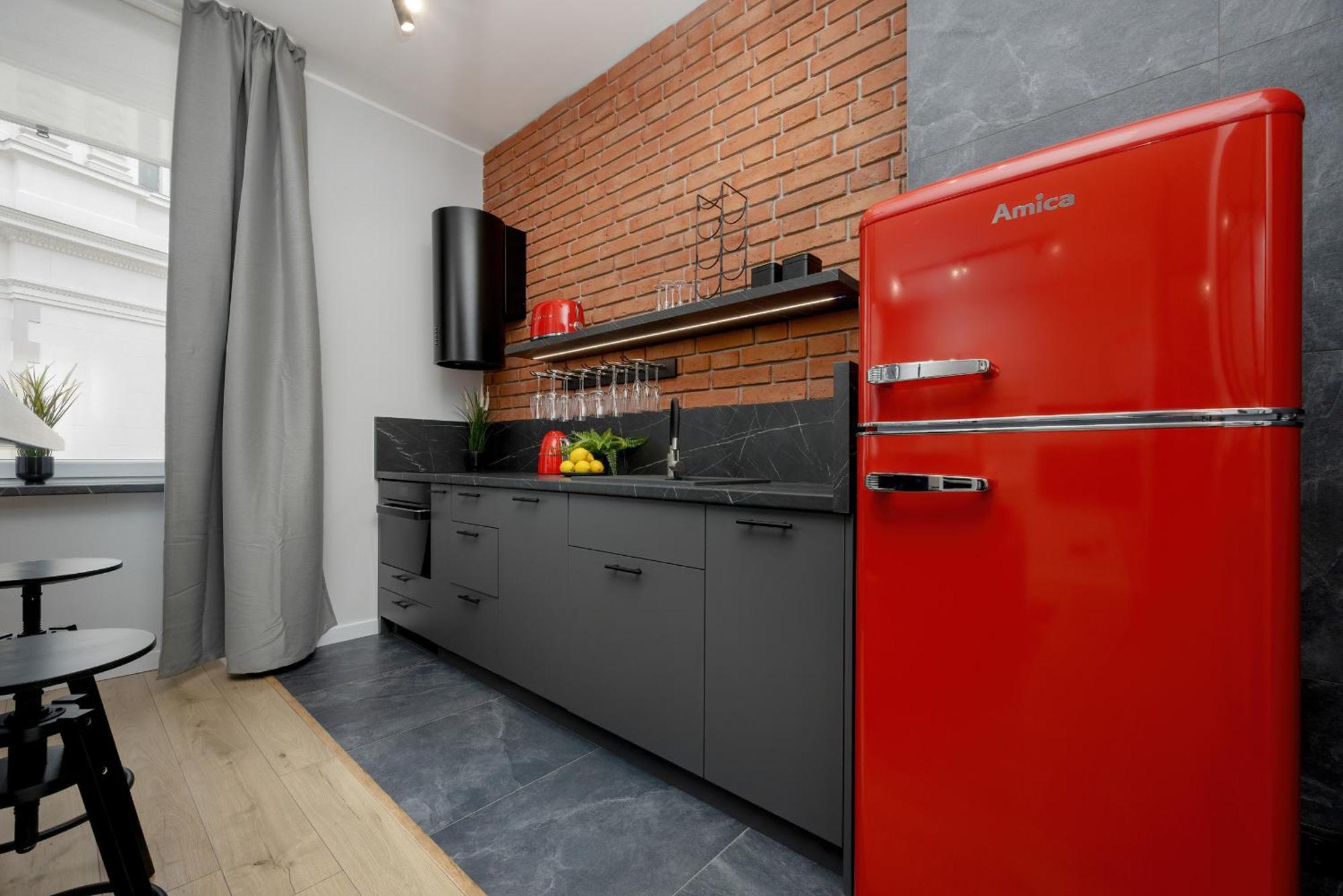 Exclusive Grey And Red Apartment In Warsaw Center By Noclegi Renters Экстерьер фото
