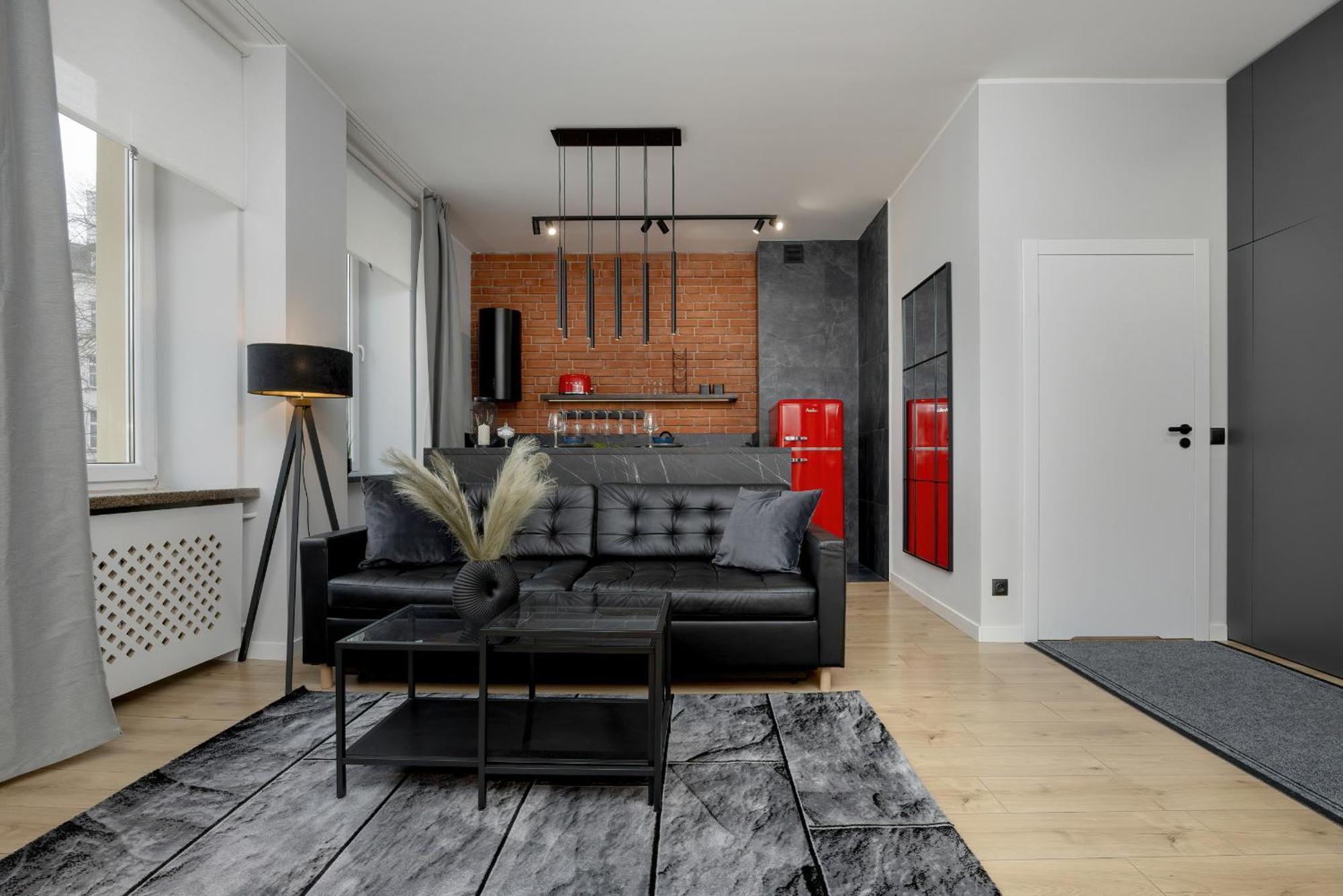 Exclusive Grey And Red Apartment In Warsaw Center By Noclegi Renters Экстерьер фото